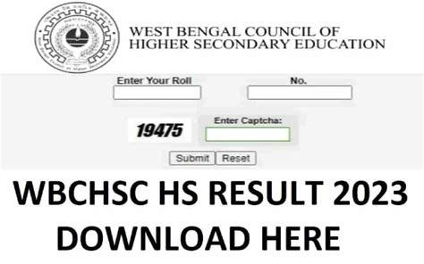 Wbchse West Bengal Hs Result 2023 Check Direct Link Online