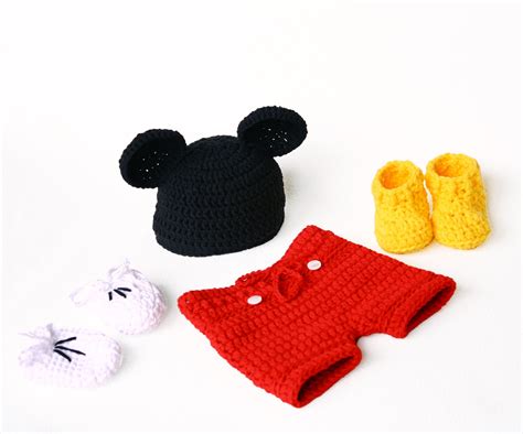 Newborn Mickey Mouse Crochet Outfit Pattern Atelier Yuwa Ciao Jp