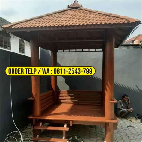 Gazebo Kayu Minimalis Bahan Kayu Kelapa Berkualitas Di Jepara Tribun