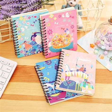 MIRUI Creative Mini Blank Notebooks Spiral Notebooks Student Stationery Supplies 56k Color Diary ...