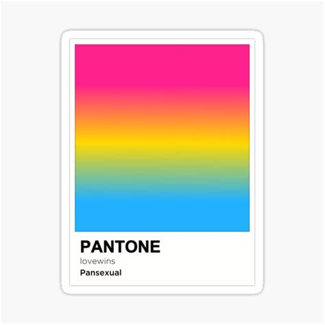 Pride Pansexual Pantone Sticker For Sale By Iagorfrost Redbubble