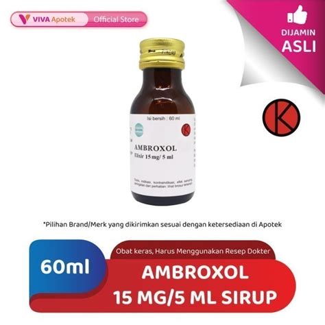 Jual Ambroxol 15 Mg5 Ml Sirup 60 Ml Shopee Indonesia