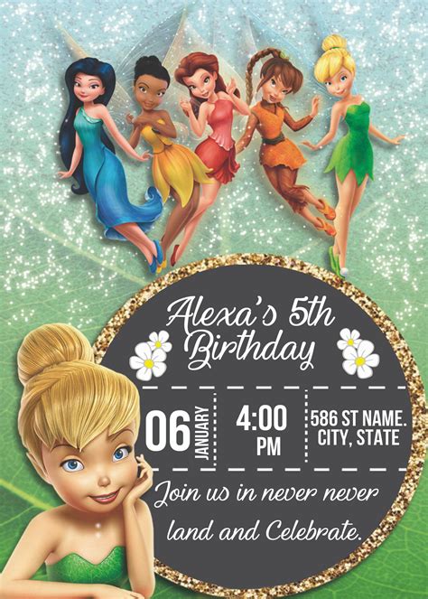 Tinkerbell Invitation Template