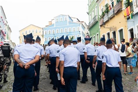 Premium Photo | Air force soldiers parade in celebrations of bahia ...