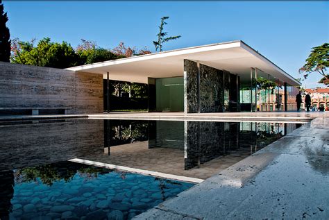 Barcelona Spain The Barcelona Pavilion Designed By Ludwig Mies Van