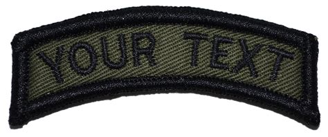 Custom Text Tab Patch Wvelcro Militarymorale Olive Drab Od Sewing