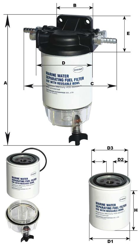 Filtro Separatore Completo Per YAMAHA Con Svuotamento 297020 59 90