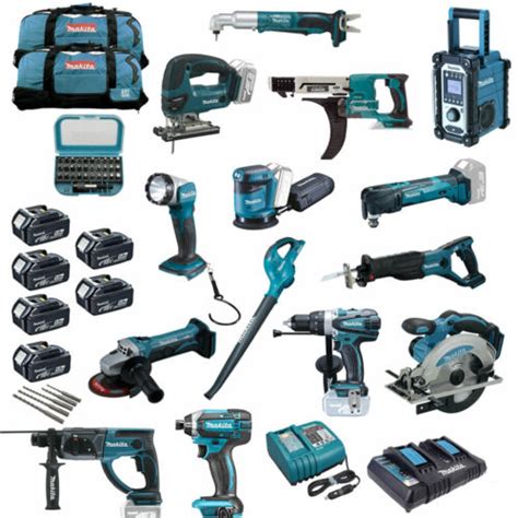 MAKITA 18V Akku Werkzeug MEGA SET XXL 20tlg Combo Kit Maschinen Geräte