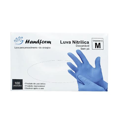 Luva Nitr Lica De Procedimento Azul Sem P Cx C Un Handform