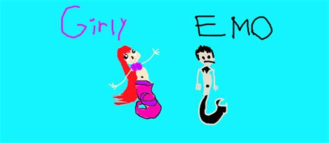 Girly And Emo Mermaids By Daniellemonteiro On Deviantart