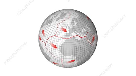 Tectonic plates animation - Stock Video Clip - K008/0411 - Science ...