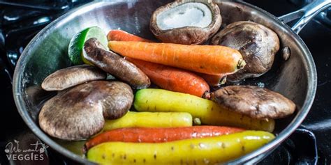 Roasted Carrots With Shiitake Mushrooms We Want Veggies