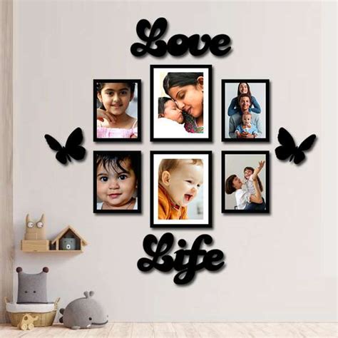 Personalized Home Designed Collage Photo Frame With Clock