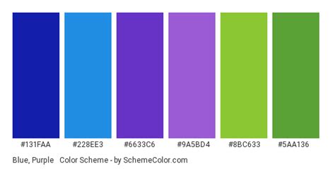 Blue Purple And Green Color Scheme Blue