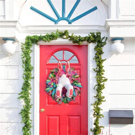 Christmas Thief Wreath Front Door Hanging Ornament Doll Xmas Decor