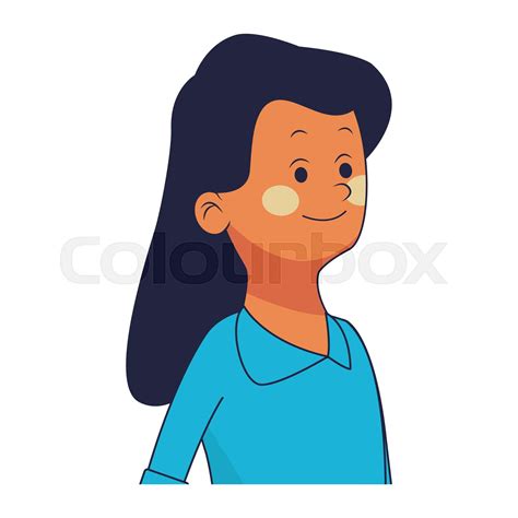 Young Woman Cartoon Stock Vector Colourbox