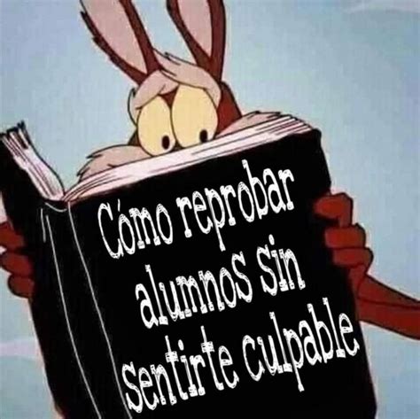 A Cartoon Rabbit Reading A Book With The Words Cono Reprobar Aluminos