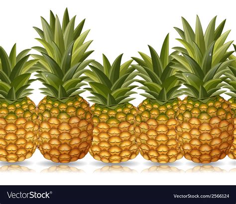 Seamless Border Of Pineapple Royalty Free Vector Image