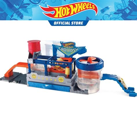 Hot Wheels City Mega Car Wash Connectable Play Set Shopee Malaysia