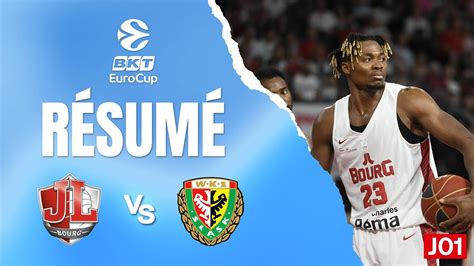 JL Bourg en Bresse vs Slask Wroclaw Résumé long format EuroCup J01