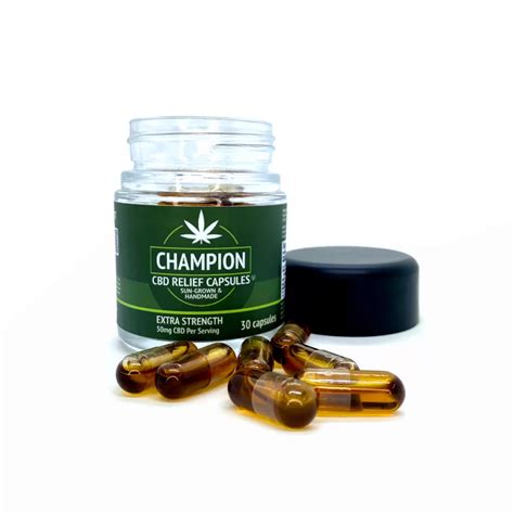 Full Spectrum CBD Relief Capsules From Champion Hemp Farms