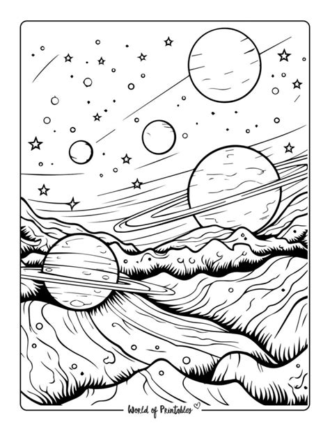 Planet Coloring Pages For Kids & Adults - World of Printables