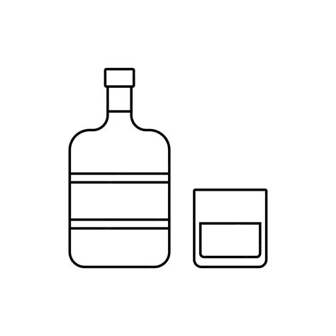 Whiskey Bottle Outline