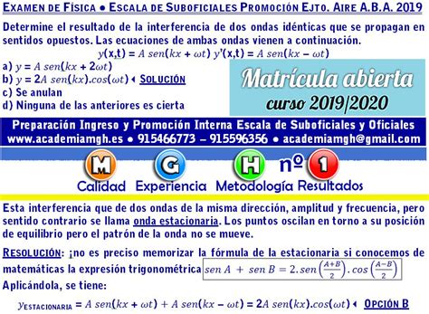 Examen F Sica Aire Suboficiales Academia Mgh