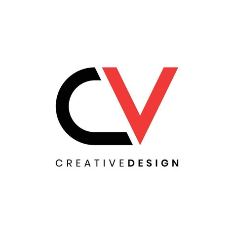 creative modern elegant letter cv logo design vector  vector
