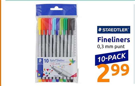 Staedtler Fineliners 0 3 Mm Aanbieding Bij Action 1Folders Nl