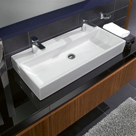 Bathroom Sink One Bowl Two Faucets Rispa