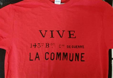 Vive La Commune Flag T Shirt Paris Commune Etsy Uk