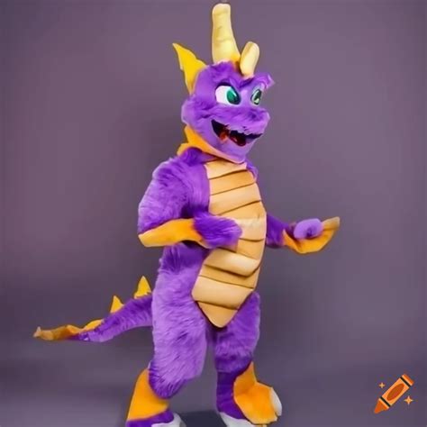 Close Up View Of Female Teacher In Full Body Spyro The Purple Dragon