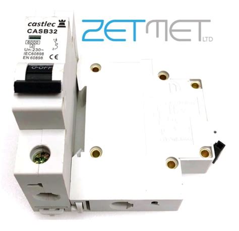 Castlec CASB32 32 Amp Single Pole Type B 6kA 230V Miniature Circuit ... 
