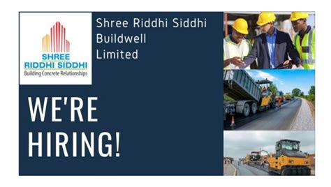 Shree Riddhi Siddhi Buildwell Ltd Vacancy | Latest Jobs Engineer ...