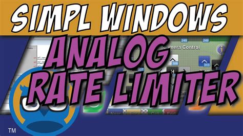 Crestron Simpl Windows Analog Rate Limiter Symbol Tutorial Youtube