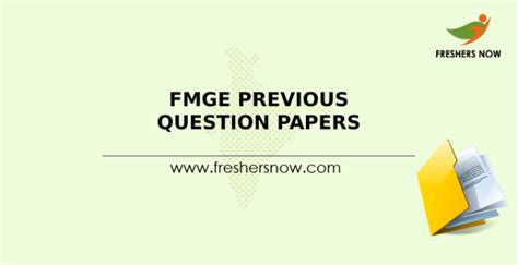 FMGE Previous Year Question Papers PDF Download