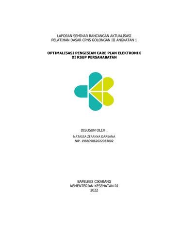 Laporan Seminar Rancangan Aktualisasi Pelatihan Dasar Cpns Golongan Iii