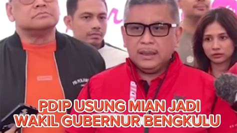 PDI Perjuangan Tugaskan Helmi Mian Maju Pilgub Bengkulu YouTube