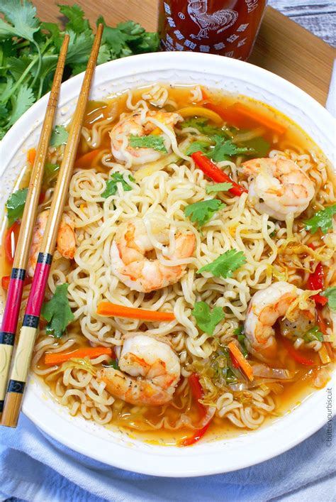 Spicy Shrimp Ramen Bowls Recipe Butter Your Biscuit Recipe