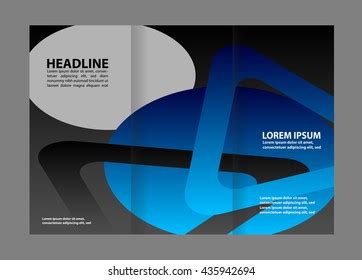 Three Fold Business Brochure Template Corporate Stock Vector Royalty