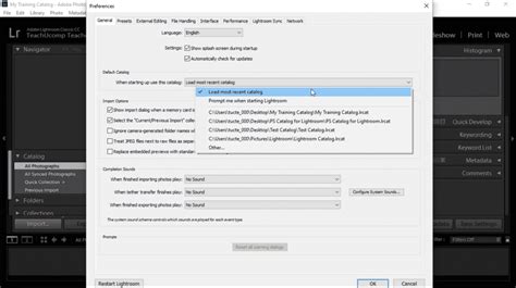 Set A Default Catalog In Lightroom Classic Cc Instructions