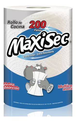 Rollo De Cocina Maxisec 1 Paquete X 200 Paños MercadoLibre