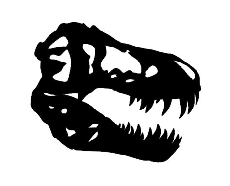 T Rex Skull Decal 5x5 Etsy