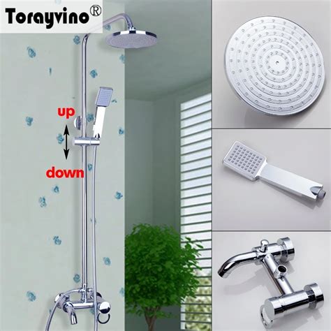 Torayvino Grand Special Design Shower Faucet Chrome Polished Wall Mounted Hot Cold Water Mixer