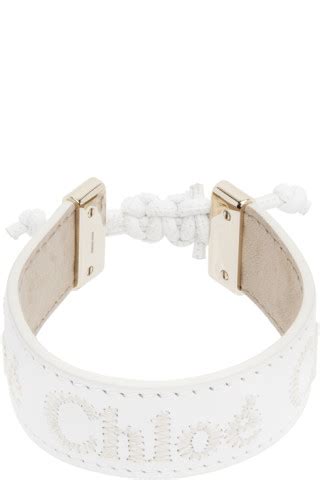 White Woody Bracelet by Chloé on Sale