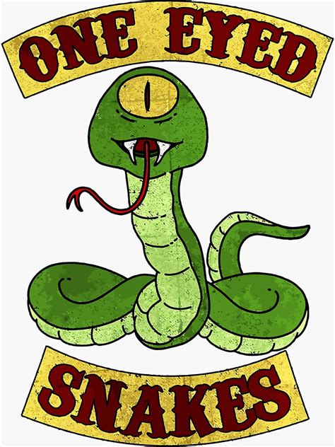 One Eyed Snakes Sticker For Sale By Edwardblack Redbubble