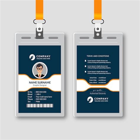 Premium Vector Corporate Id Card Design Template