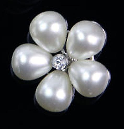 Glass Rhinestone Crystal Pearl Sew On Button