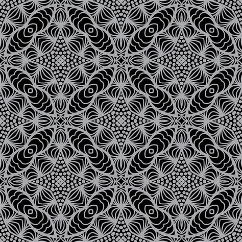 Vector Black Grey Seamless Wallpaper Vintage Pattern Retro Background ...